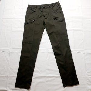 FREE ARMY Pants Womens Waist 30 Cargo Olive Green